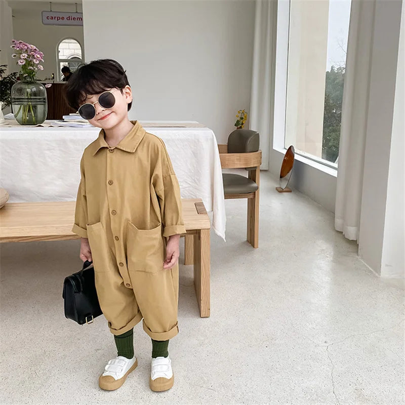 Loose casual long sleeve one-piece