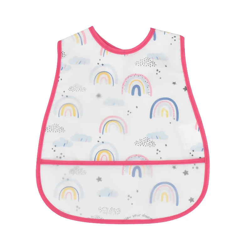 Waterproof Pocket Lunch Feeding Bibs Adjustable