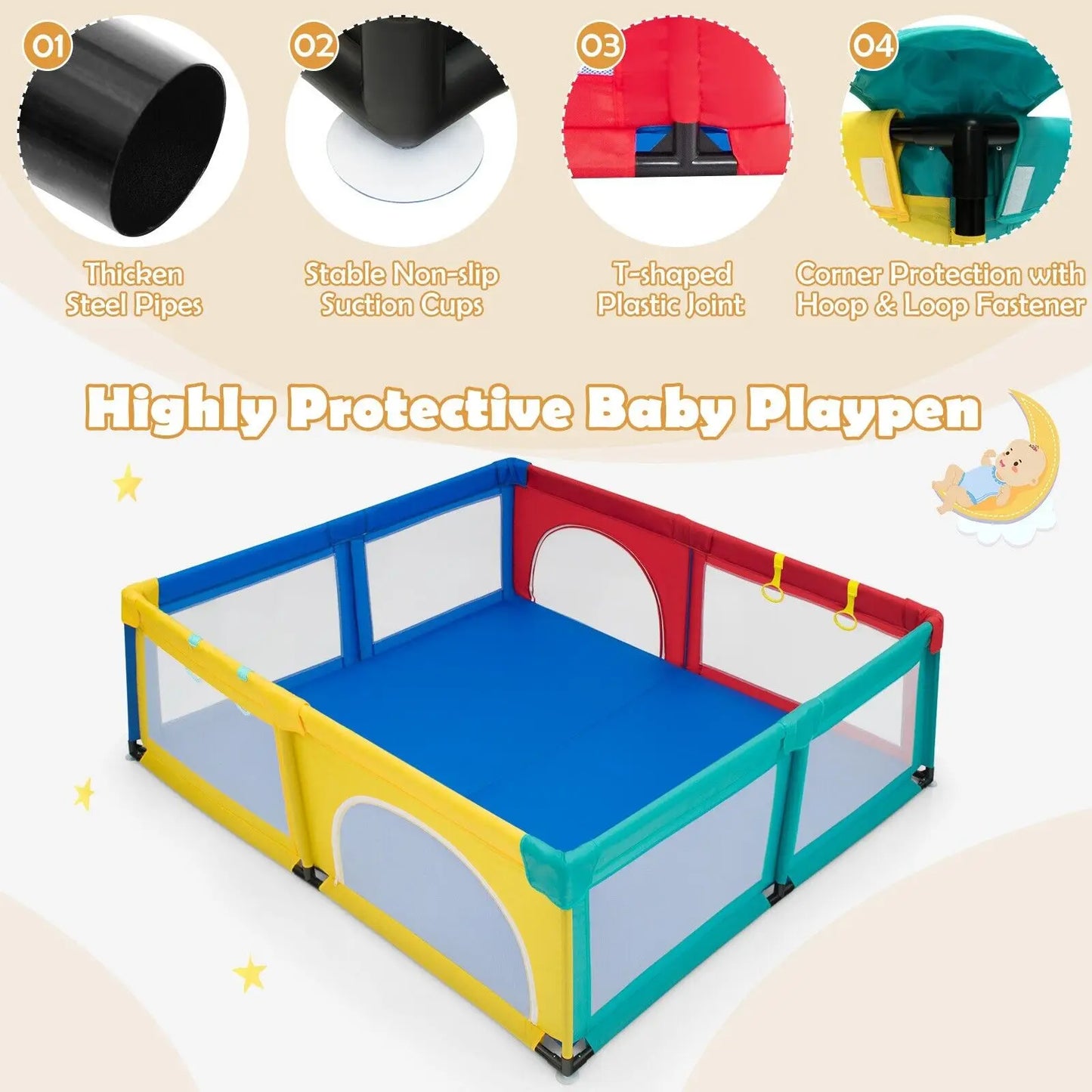 Playpen Portable Large Safety Activity