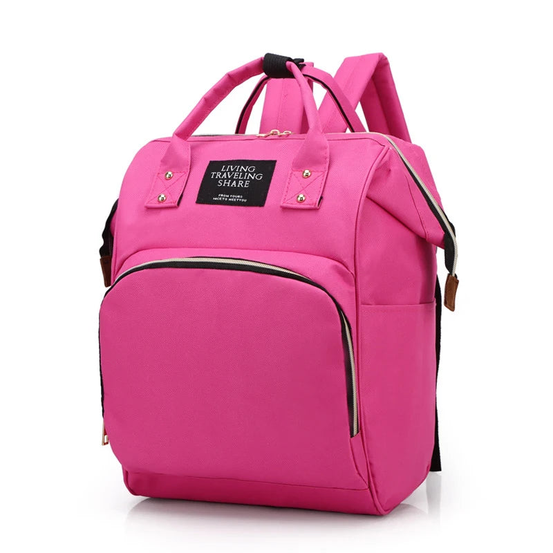Large Capacity Canvas Mummy Bag Multifunctional Baby Bottle Thermal