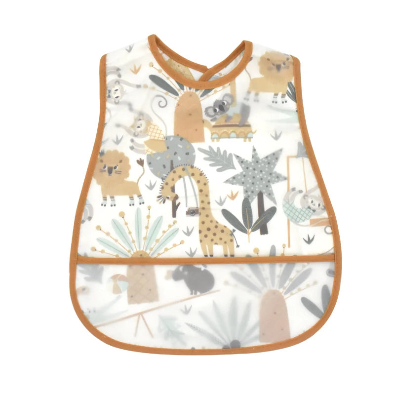 Waterproof Pocket Lunch Feeding Bibs Adjustable