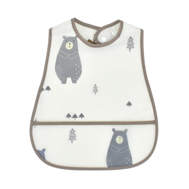 Waterproof Pocket Lunch Feeding Bibs Adjustable