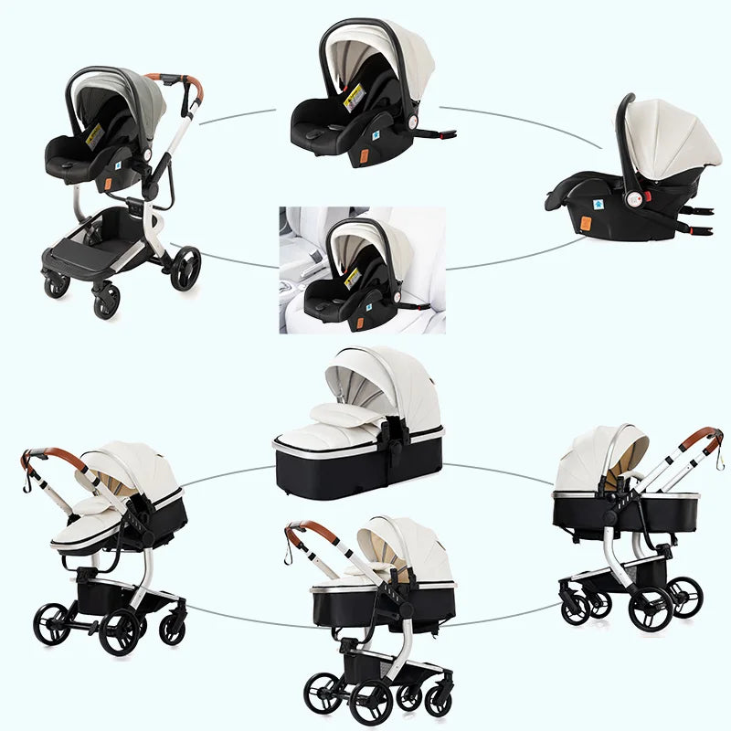 Baby Stroller lightweight  stroller 3 in1 baby car Baby carriage light trolley stroller with  bassinet