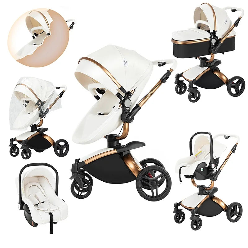 Biomimetic baby stroller 3 in 1 baby car light