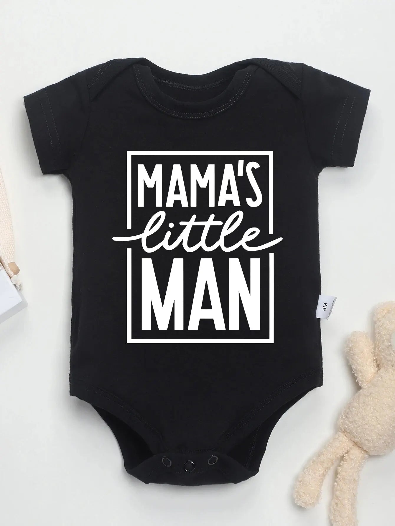 Mama's Little Man Baby Boy Clothes Khaki Pure Cotton Newborn Onesies Soft Skin-friendly Daily Casual Toddler Romper 0-24 Months