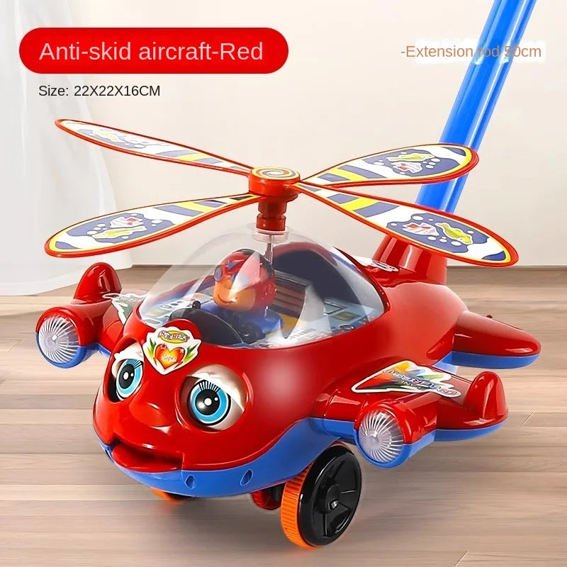 Hand Push Airplane Stroller Toy