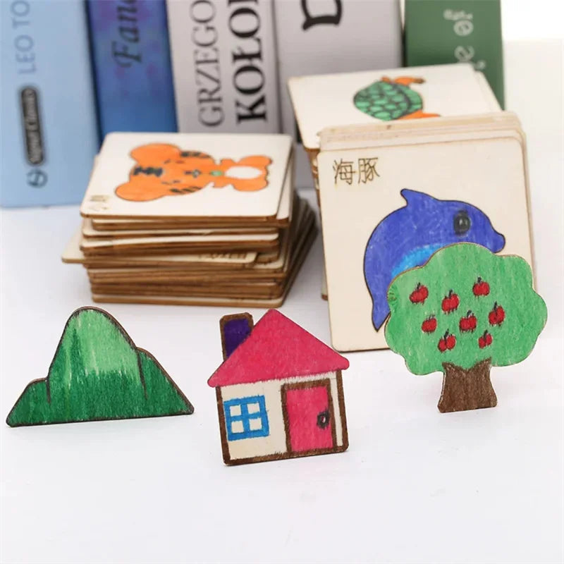 Set of Drawing Templates Wooden