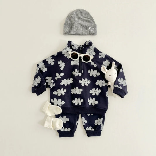 Set Sweatshirts Long Sleeve Pullover + Sweatpants Suit