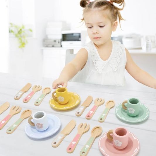 Play House simulation teapot Kitchen wooden