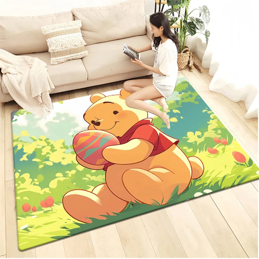 Winnie the Pooh Cartoon Printed Carpet .Living Room Bedroom Entrance Door Mat ,Sofa ,Toilets,Home Decoration Carpet. Picnic Rug