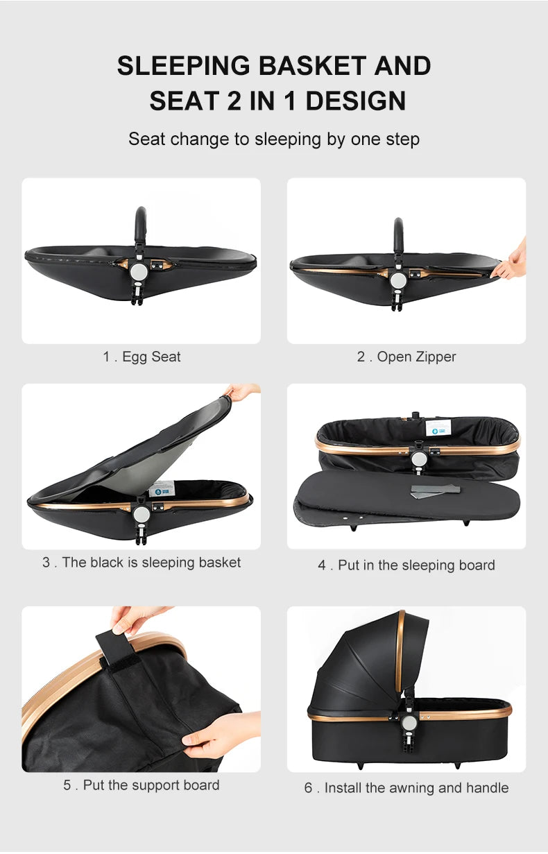 Biomimetic baby stroller 3 in 1 baby car light