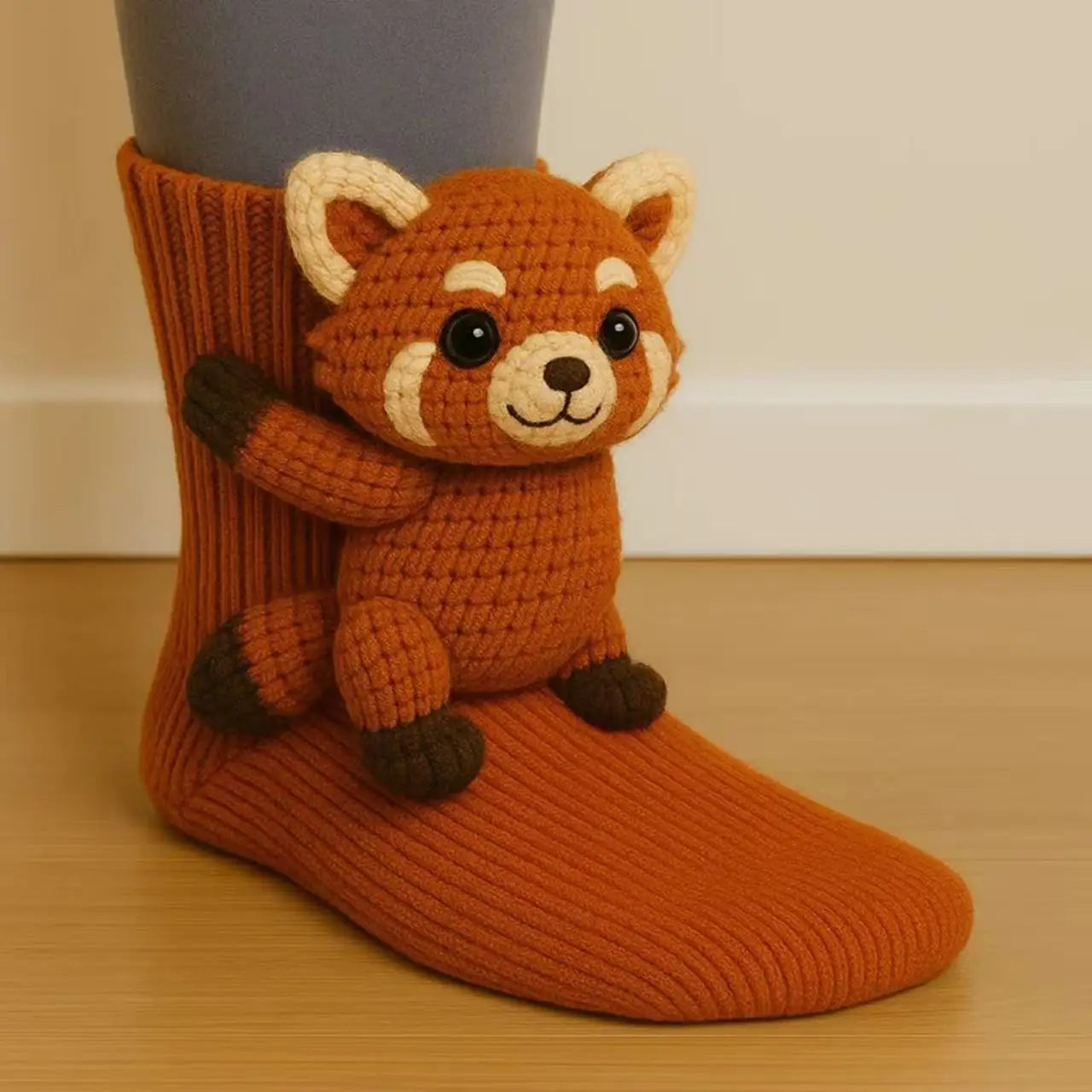 🧦 3D Knitted Animal Cute Socks | Cozy Fuzzy Thick Plush Kawaii Socks for Women, Teens & Kids | Winter Homewear & Holiday Gift