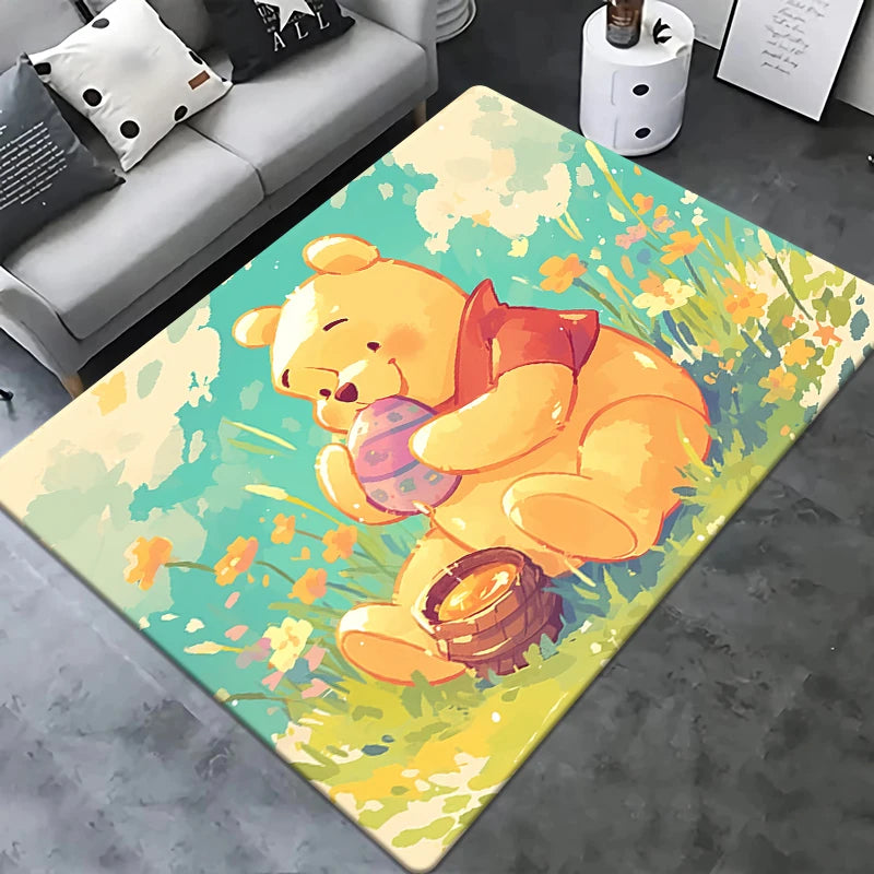 Winnie the Pooh Cartoon Printed Carpet .Living Room Bedroom Entrance Door Mat ,Sofa ,Toilets,Home Decoration Carpet. Picnic Rug