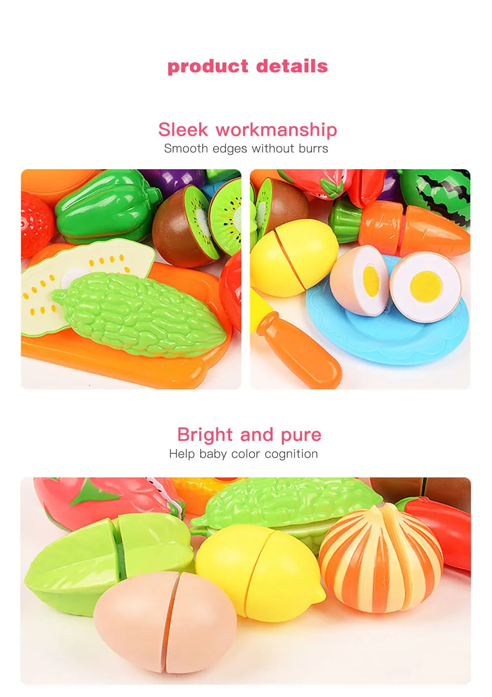 3-6 Years Old Child Vegetables and Fruits Kitchen Toys Set