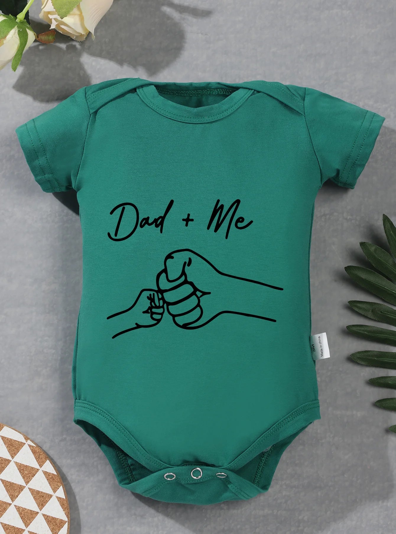 Clothes Rompers Dad and Me Printing Trendy Short Sleeve Bodysuit Newborn Infant Toddler Baby Girl Boy Jumpsuit High Quality