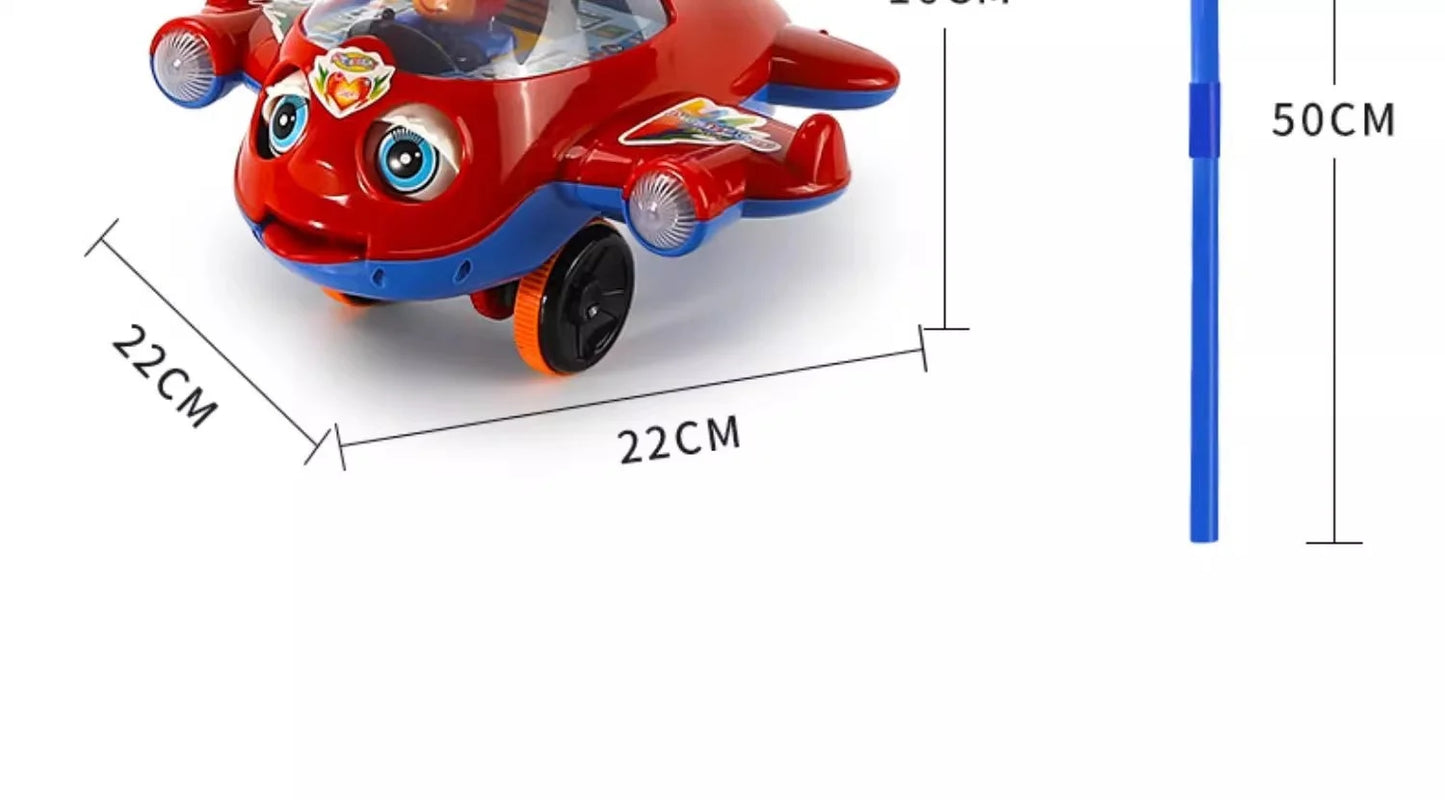 Hand Push Airplane Stroller Toy