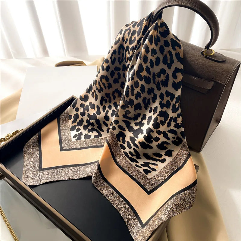 Luxury Vintage Print Square Scarf