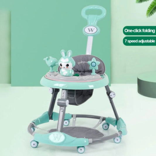 6-18 Months Stroller Adjustable Walker Folding Feeding Tray Music Lights