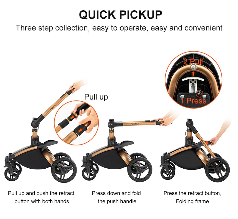 Biomimetic baby stroller 3 in 1 baby car light