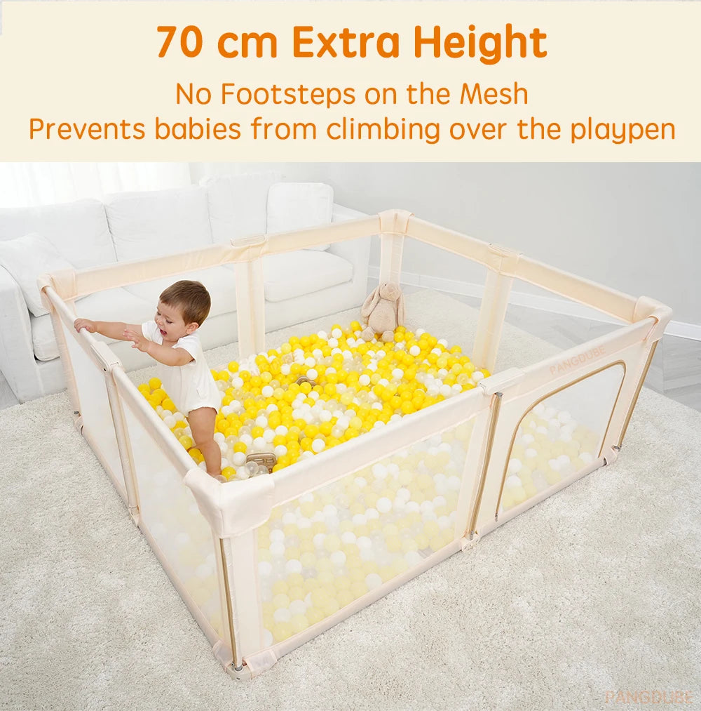 Foldable Baby Playpen Portable 150×180×70cm,180×200×70cm Dry Ball Pool Pit