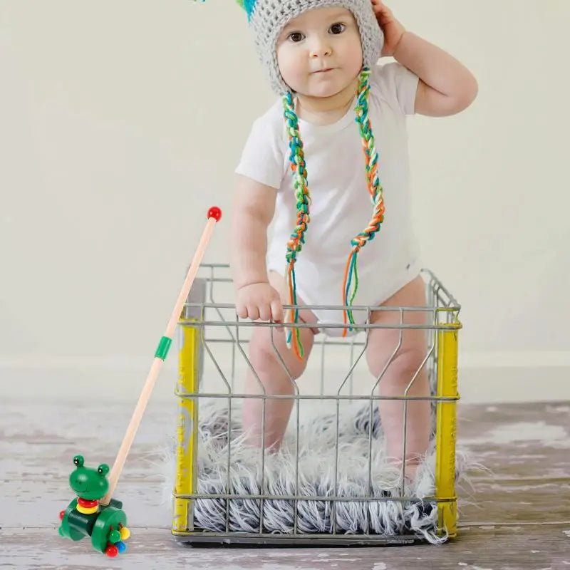Toys Baby Push Toy Wooden Walker Walkers Trolley Pushing Toddler Toddlers Cart Walking Early Stroller Kids Learning Babies 3
