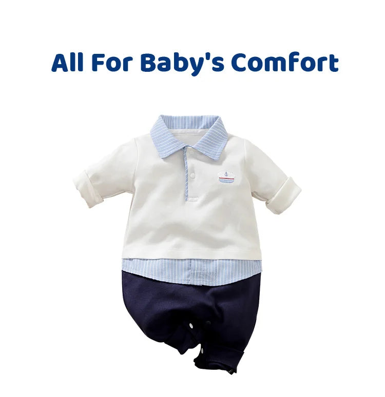 relaxation POLO shirt Boy Clothes Newborn Baby Romper Spring and autumn Long Sleeves cotton comfortable Infant Jumpsuits 0-18M