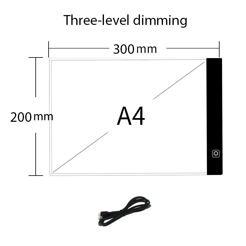 A4 Level Dimmable Led Drawing Copy Pad Board