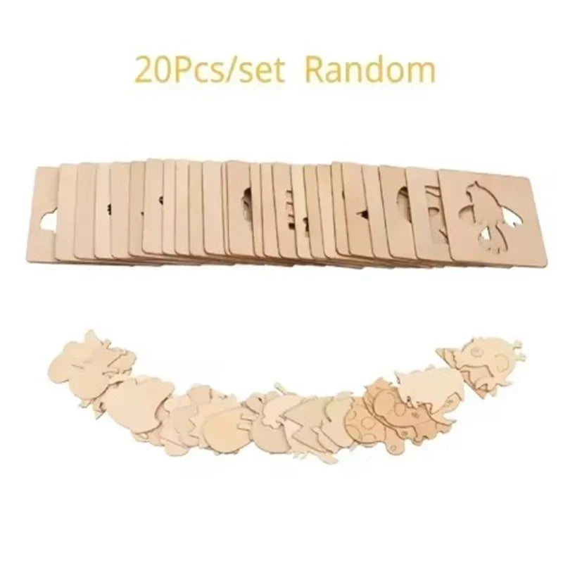 Set of Drawing Templates Wooden
