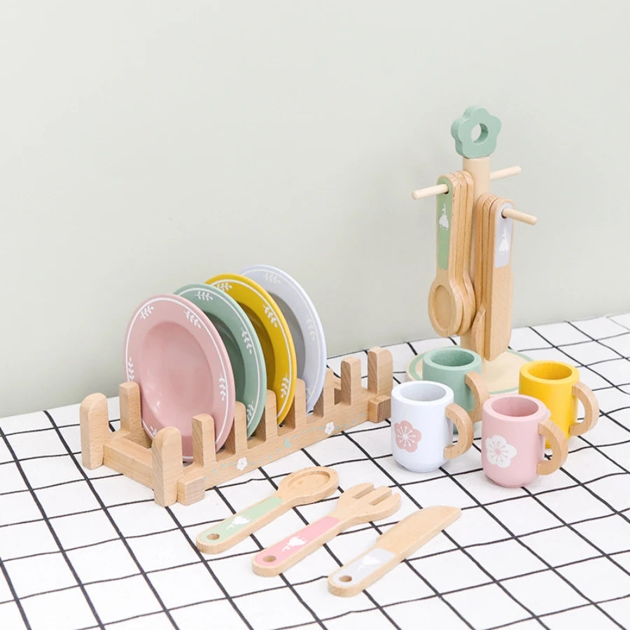 Play House simulation teapot Kitchen wooden
