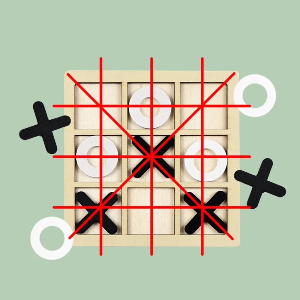 Wooden XO Tic Tac Toe Game Mini