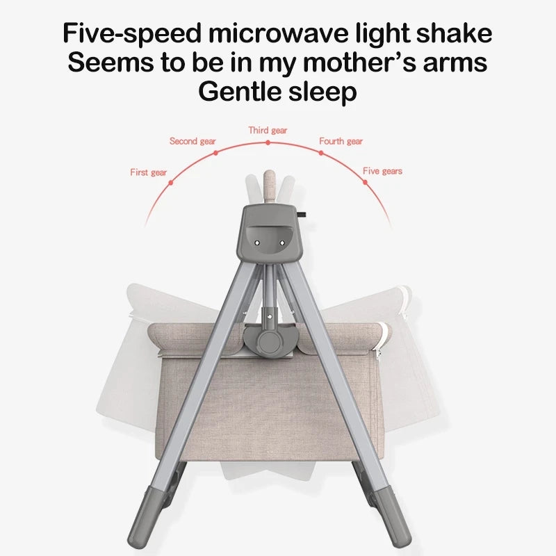Baby Crib Bed  Electric with Music Movable and Portable