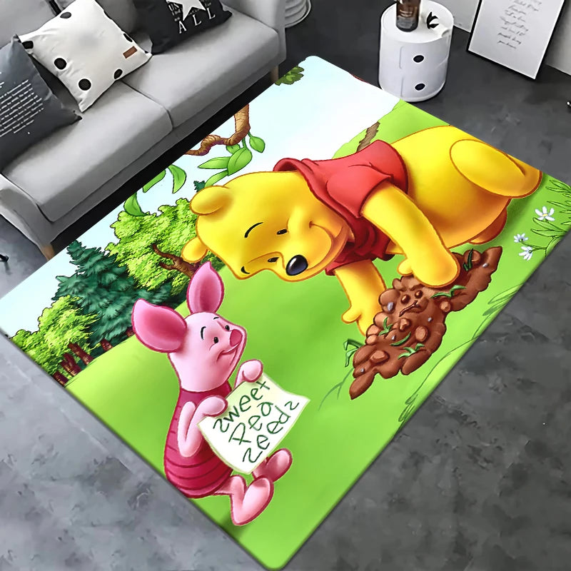 Winnie the Pooh Cartoon Printed Carpet .Living Room Bedroom Entrance Door Mat ,Sofa ,Toilets,Home Decoration Carpet. Picnic Rug