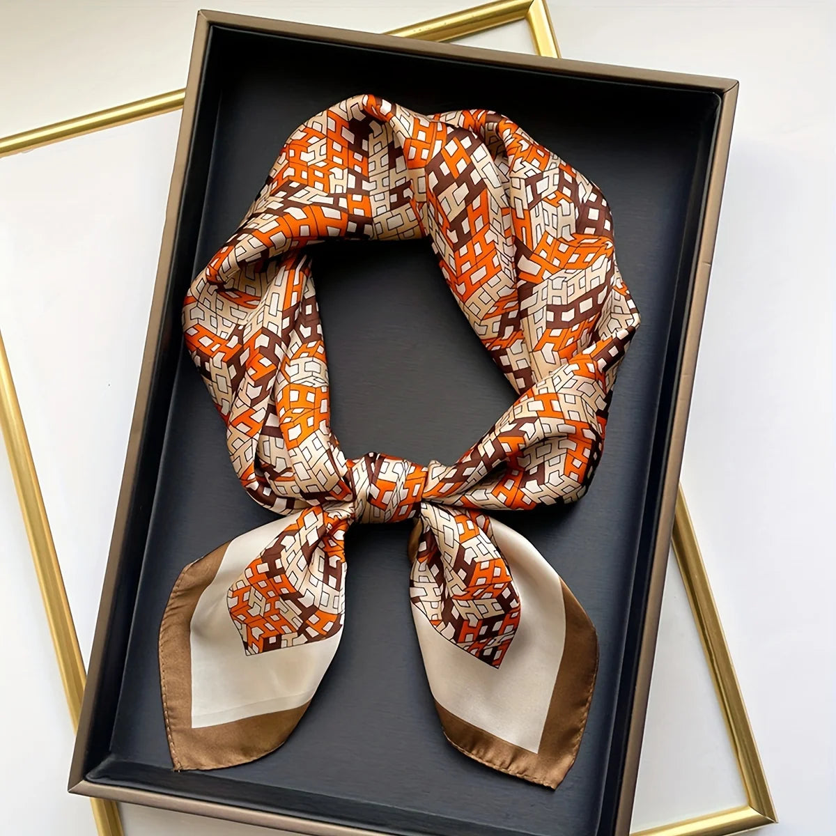 27.56" Print Small Square Scarf