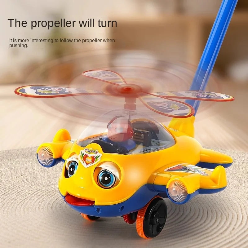 Hand Push Airplane Stroller Toy
