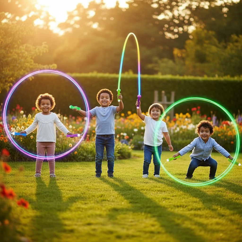 Glow In The Dark Light Toy String – Luminous Rope Launcher for Kids | Portable Stress Relief & Party Fun Gift