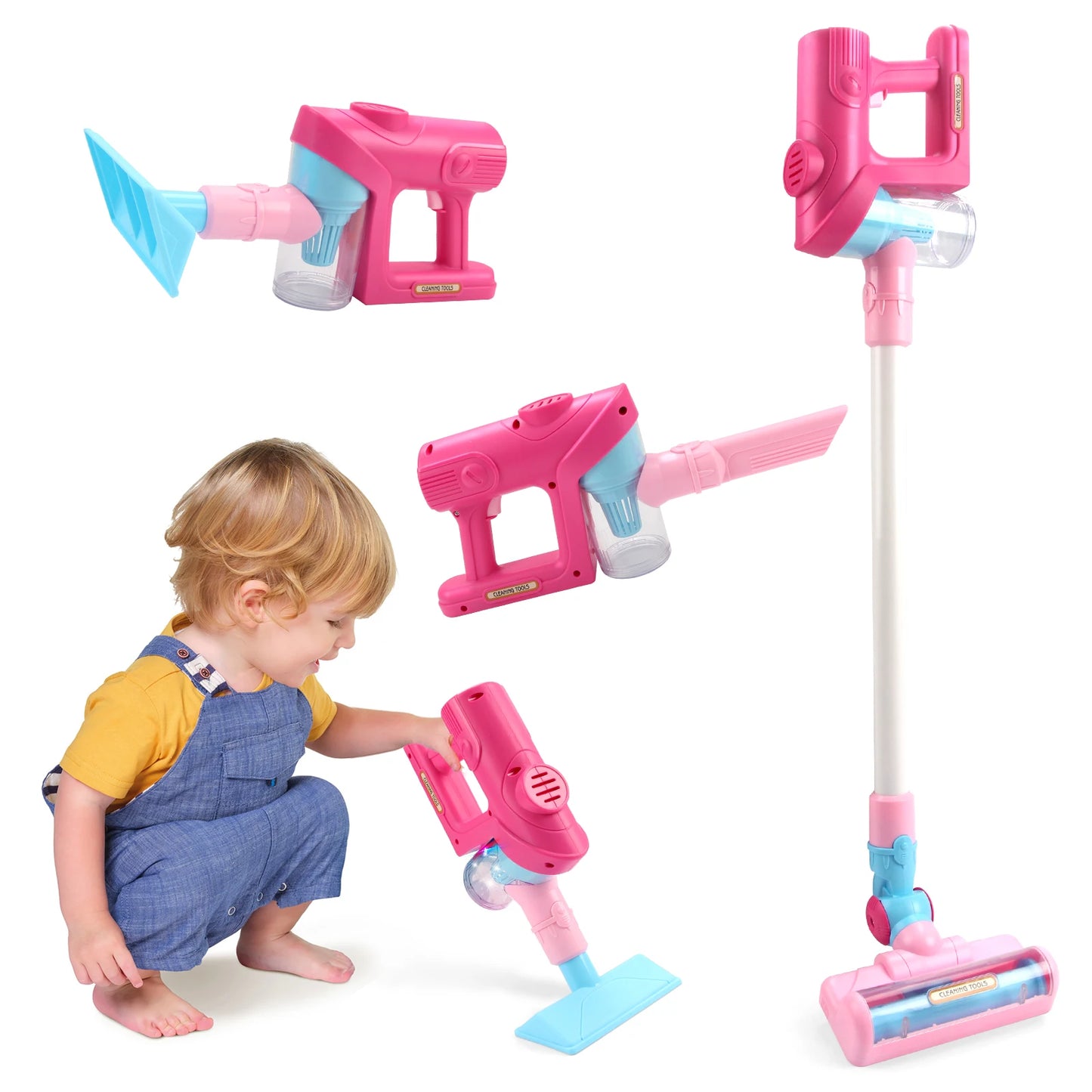 Electric Mini Vacuum Cleaner Simulation Housework Dust Catcher with Light and Music