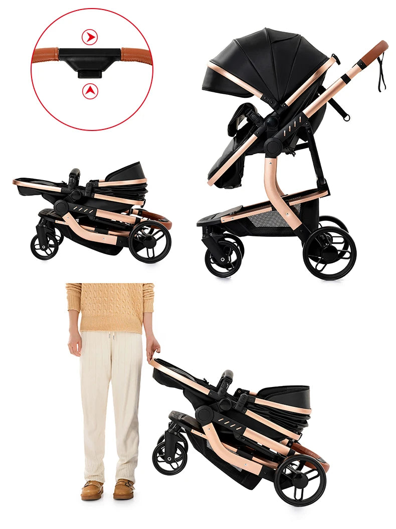 Baby Stroller lightweight  stroller 3 in1 baby car Baby carriage light trolley stroller with  bassinet
