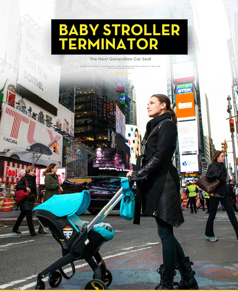 Portable Baby Stroller 4 IN 1 Travel Multifunctional Lightweight Carriage Four Wheel Stroller Mountable Cart For Baby
