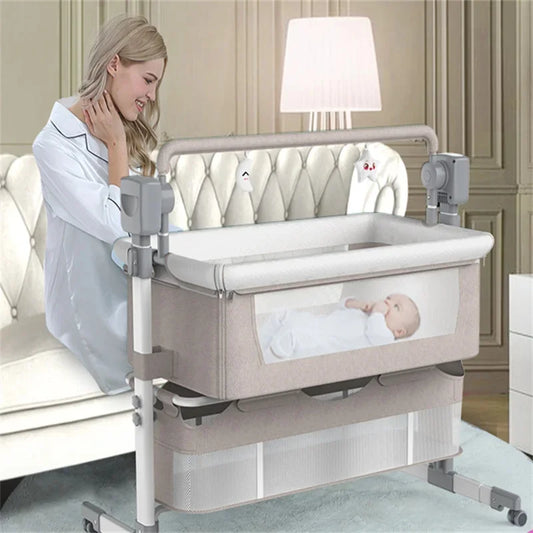 Baby Crib Bed  Electric with Music Movable and Portable