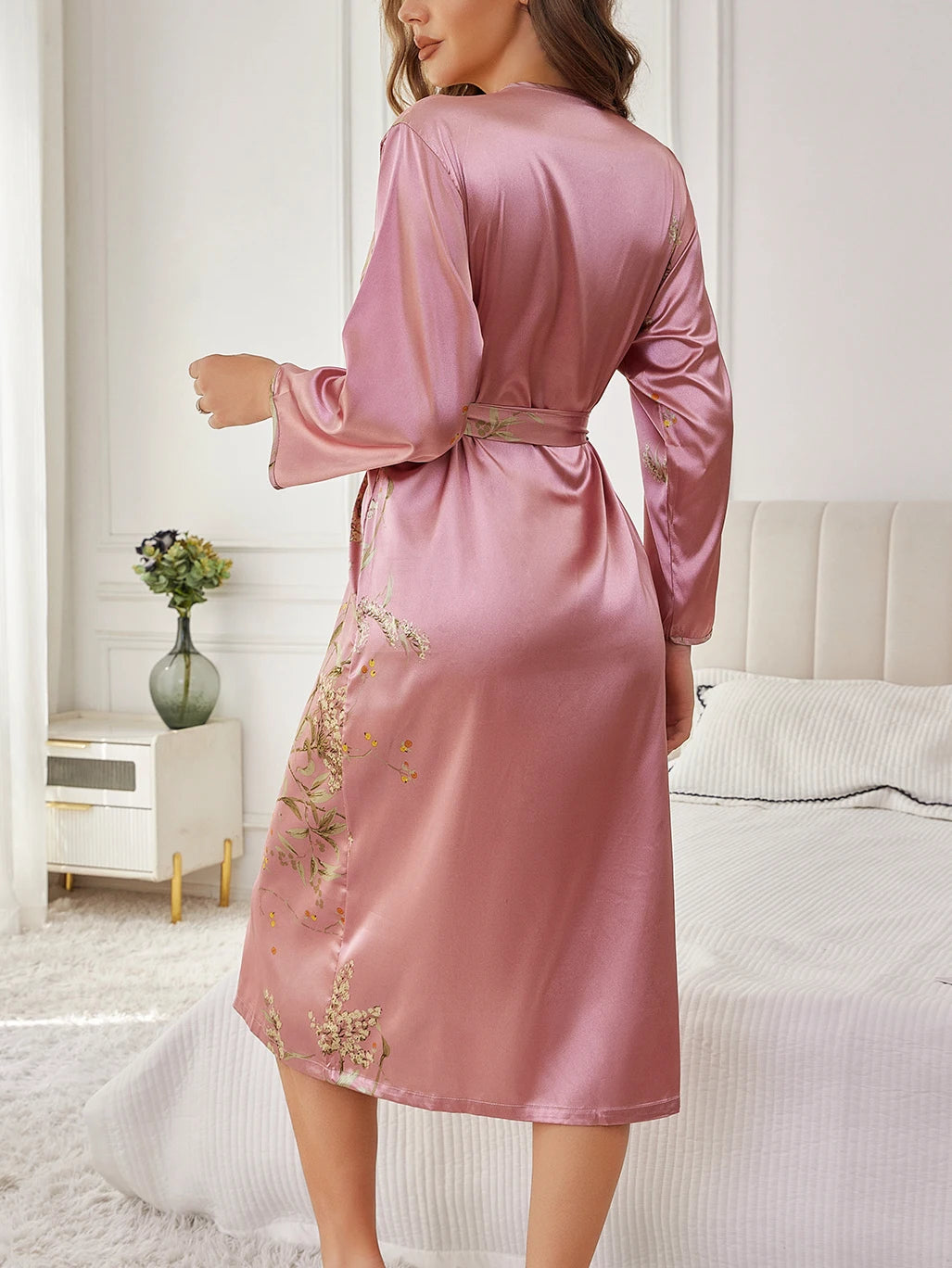 Elegant Robe Floral Print