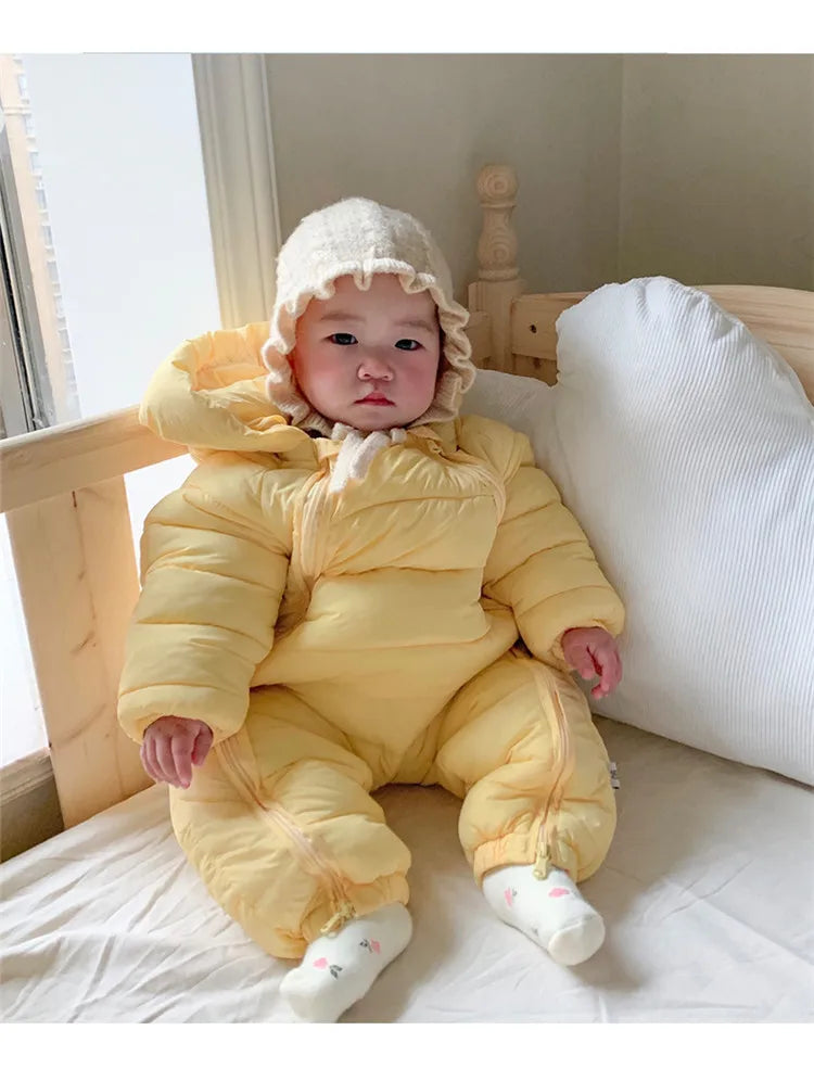 Jumpsuit crawling clothes for boys and girls aged 0-3 winter cotton