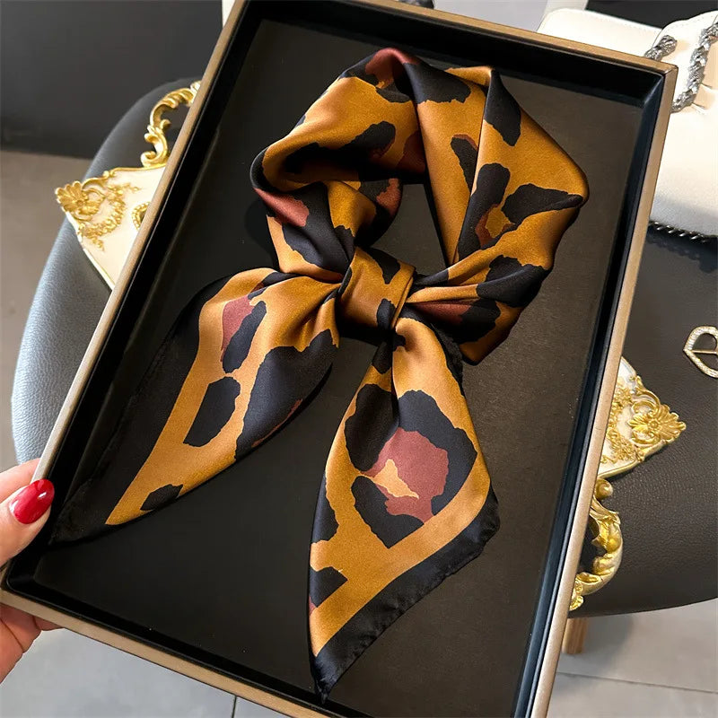 Luxury Vintage Print Square Scarf