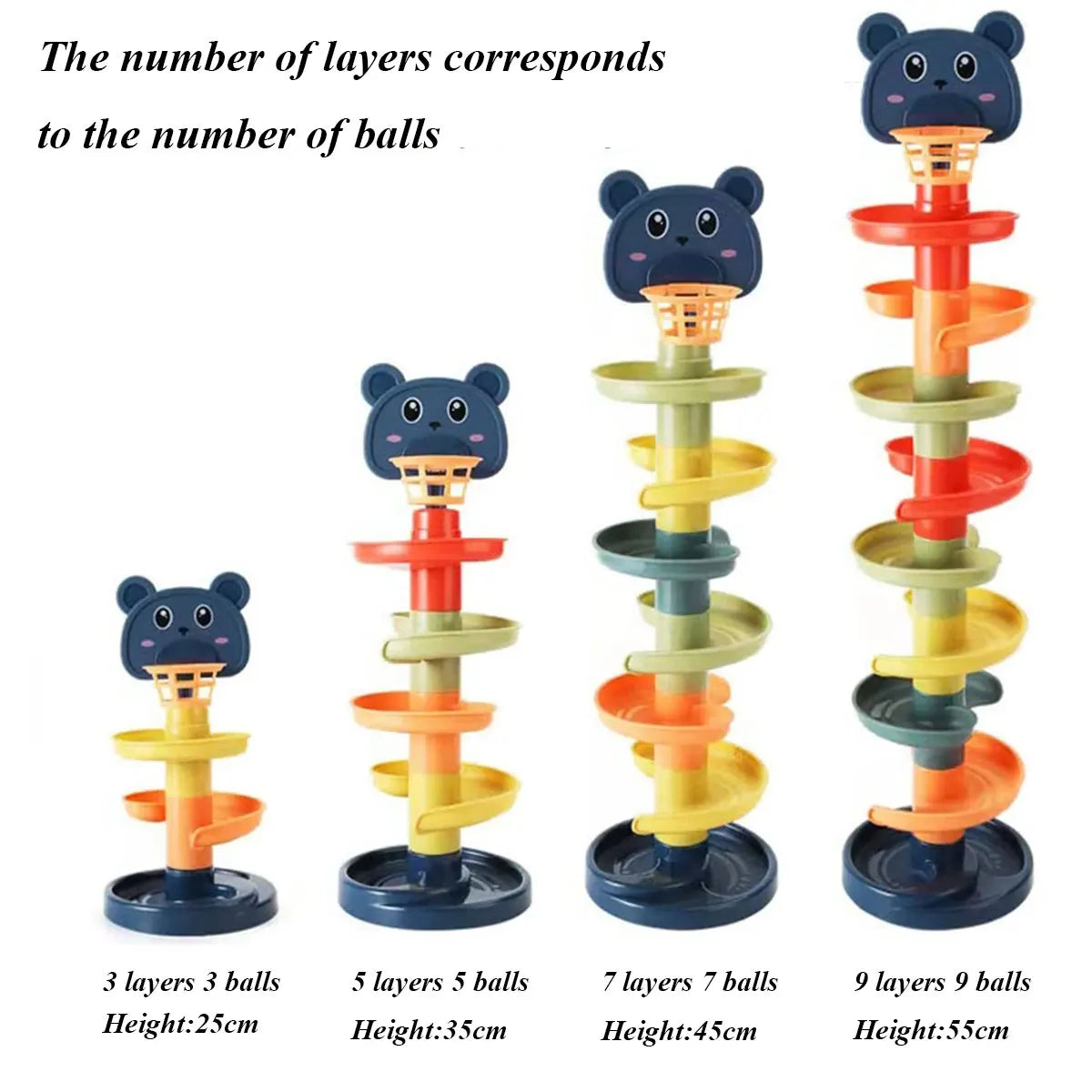 Different Layers Track Rolling Ball Toy