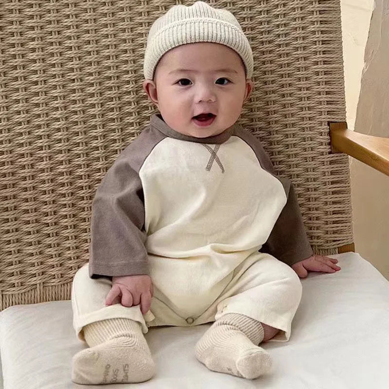 New Spring Autumn Baby Bodysuit Soft Cotton Toddler Jumpsuits for Girls Boys Newborn One-Piece Clothes Korea Style Infant Romper