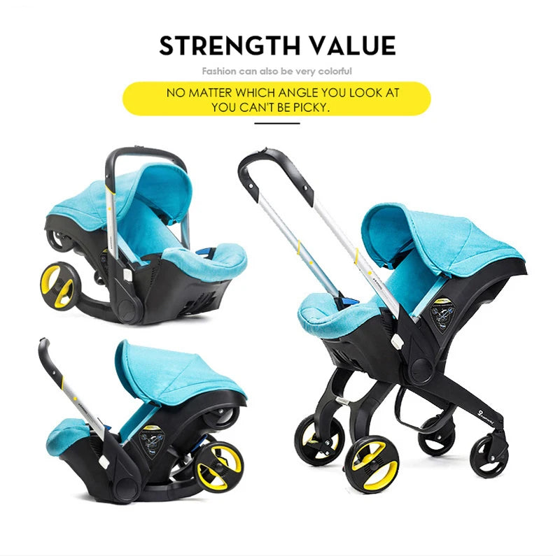 Portable Baby Stroller 4 IN 1 Travel Multifunctional Lightweight Carriage Four Wheel Stroller Mountable Cart For Baby