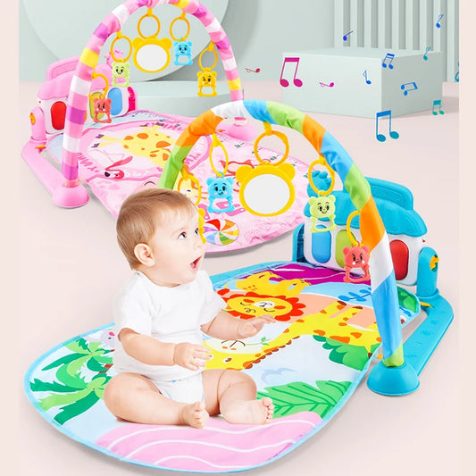 Musical Activity Gym Rack Play Mat Kid Rug Puzzle Mat Carpet Piano