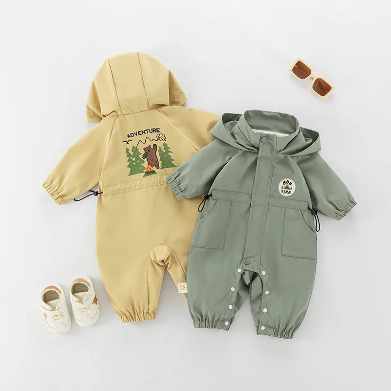 Casual Double-layer Hooded Jumpsuit
