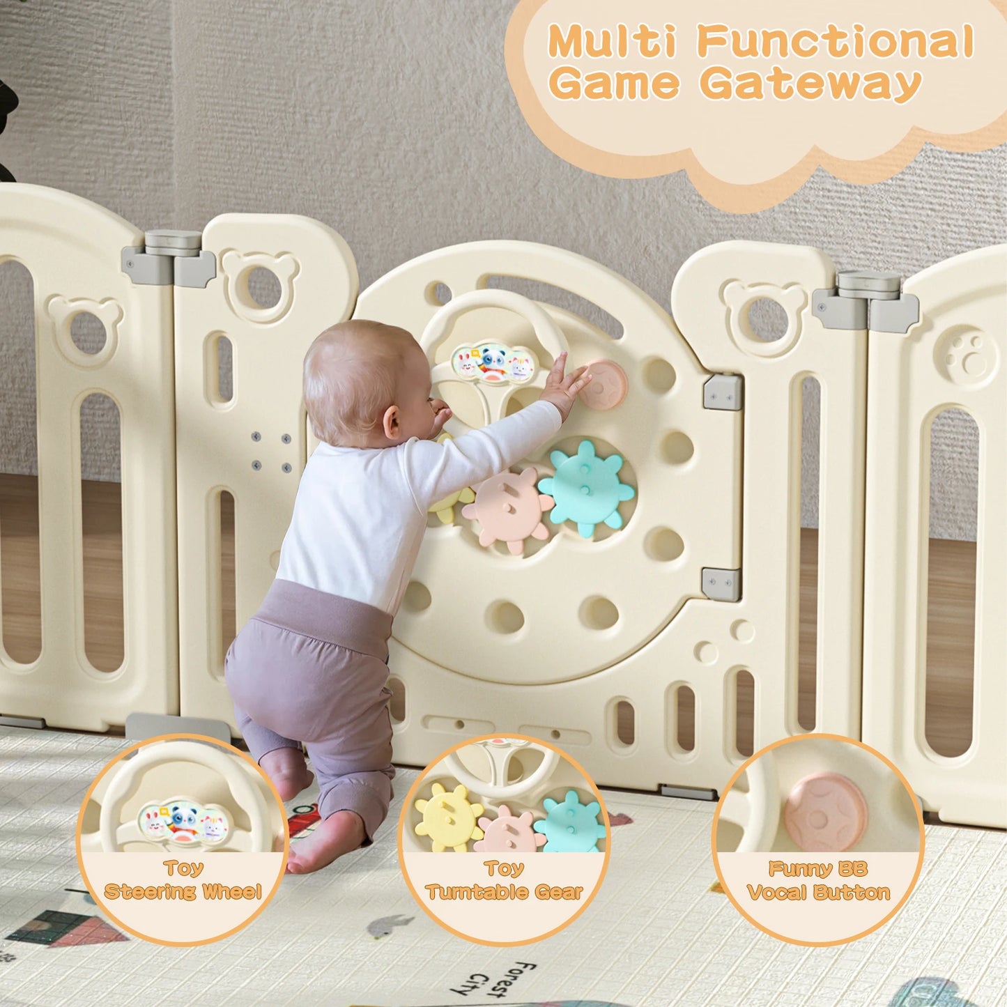 Children's Playpen Baby Safety Fence Luxury Combination Indoor Safety Barrier