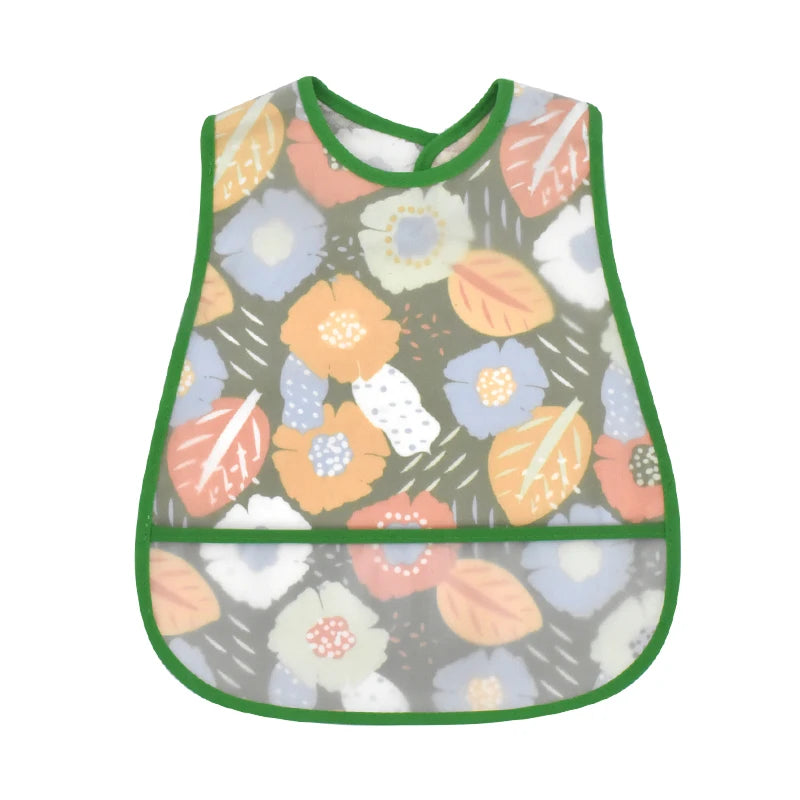Waterproof Pocket Lunch Feeding Bibs Adjustable