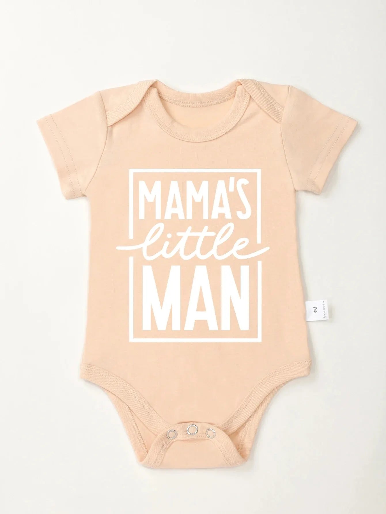 Mama's Little Man Baby Boy Clothes Khaki Pure Cotton Newborn Onesies Soft Skin-friendly Daily Casual Toddler Romper 0-24 Months